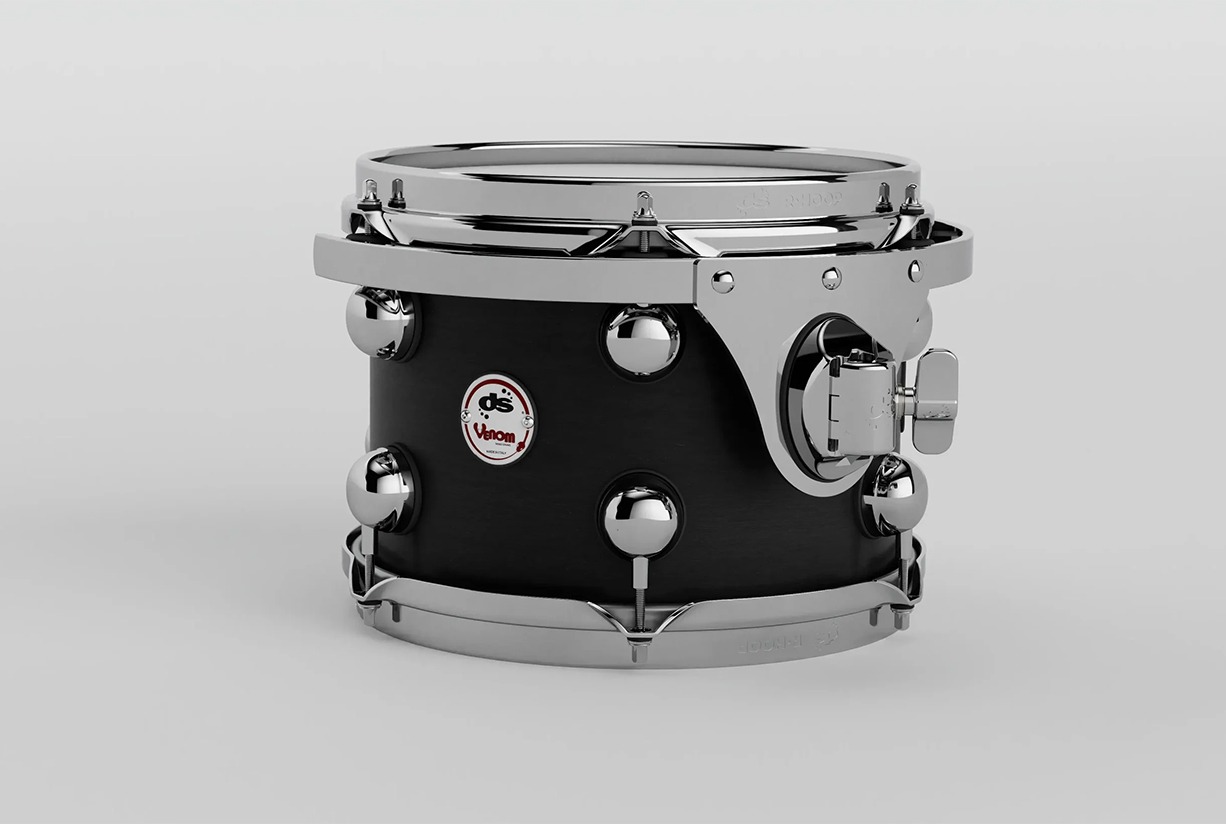 DS Drum Tom Venom 10"x7.5" Carbon Black